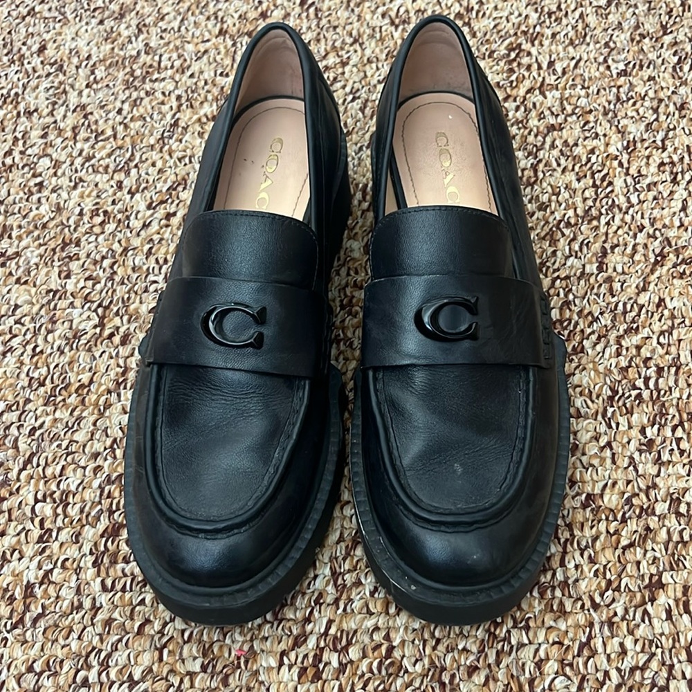 Coach lug sole loafers